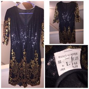 Sequin Black Dress